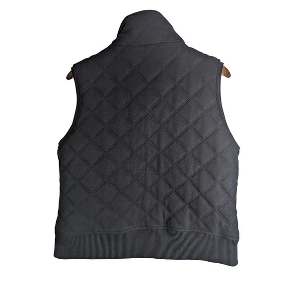 Aeropostale Black Qulted Cotton Blenad Vest Full zipper snaps Men's sz XL - Picture 5 of 10